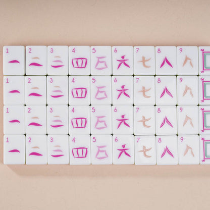 The Sorbet Set — 160-Piece Hot Pink Luxury Mahjong Tiles for the Player Who Sets the Tone
