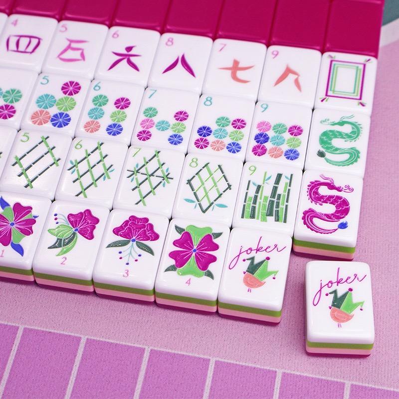 The Sorbet Set — 160-Piece Hot Pink Luxury Mahjong Tiles for the Player Who Sets the Tone
