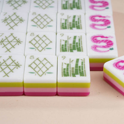 The Sorbet Set — 160-Piece Hot Pink Luxury Mahjong Tiles for the Player Who Sets the Tone