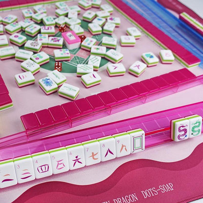 The Sorbet Set — 160-Piece Hot Pink Luxury Mahjong Tiles for the Player Who Sets the Tone