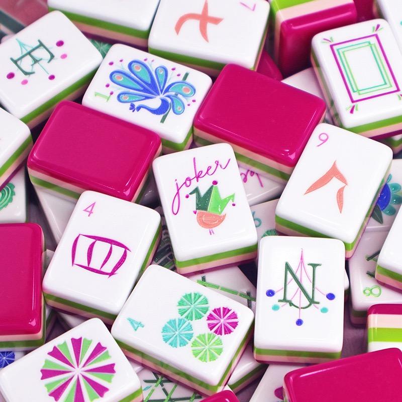 The Sorbet Set — 160-Piece Hot Pink Luxury Mahjong Tiles for the Player Who Sets the Tone