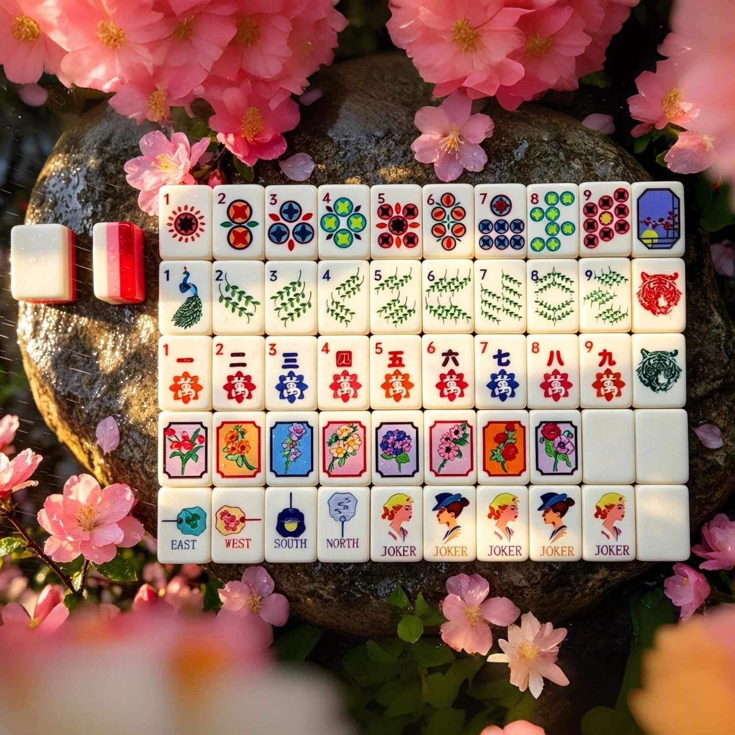 Art Deco Lady Joker Mahjong — 160 Tiles