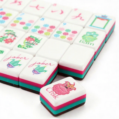 Stripe & Tortoise — 160-Piece Bold Luxury Mahjong Set for the Player Who Plays in Color