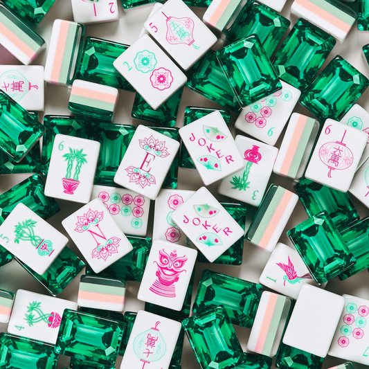 Emerald Green Luxury American Mahjong Set — 160 NMJL-Ready Tiles