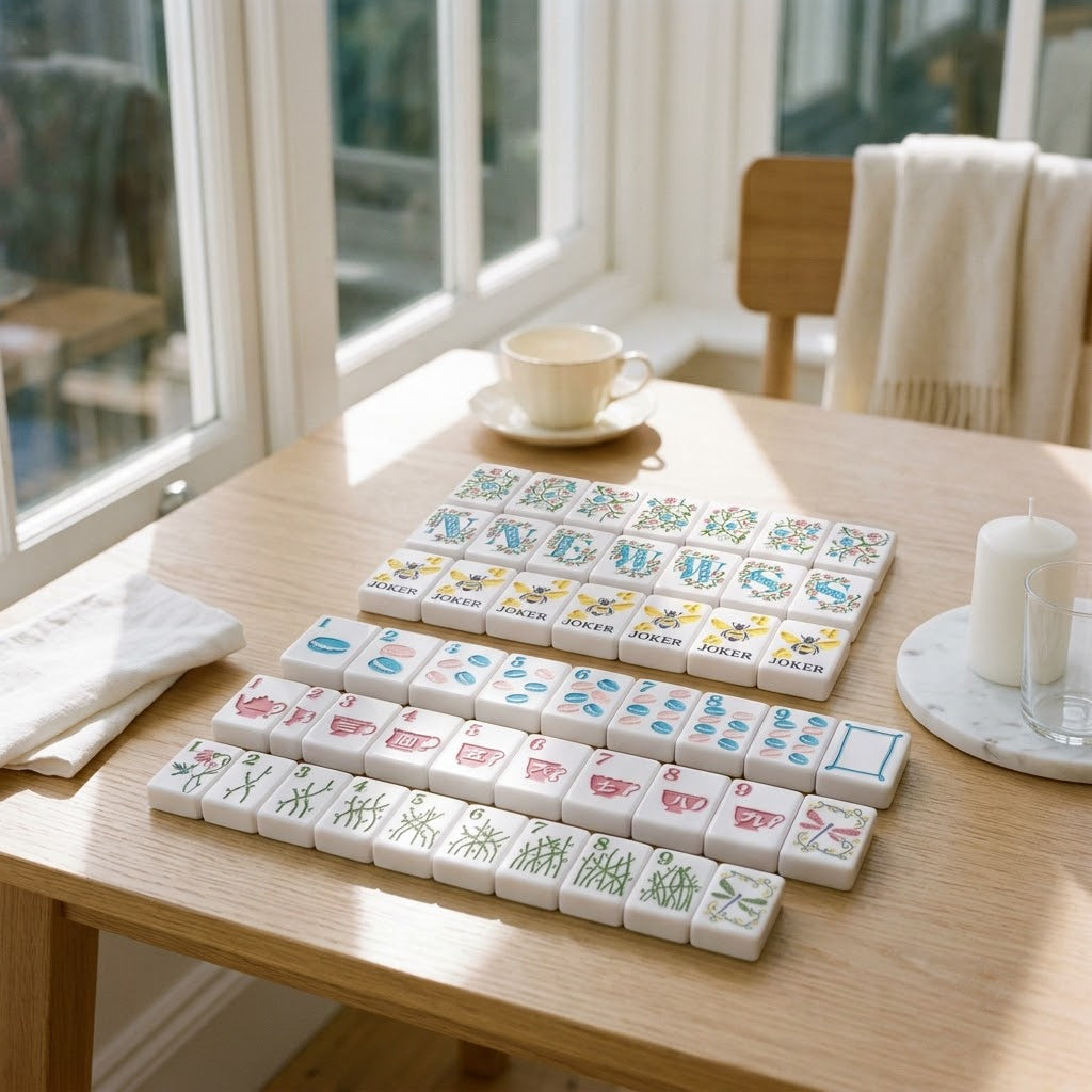Set on a sunroom table