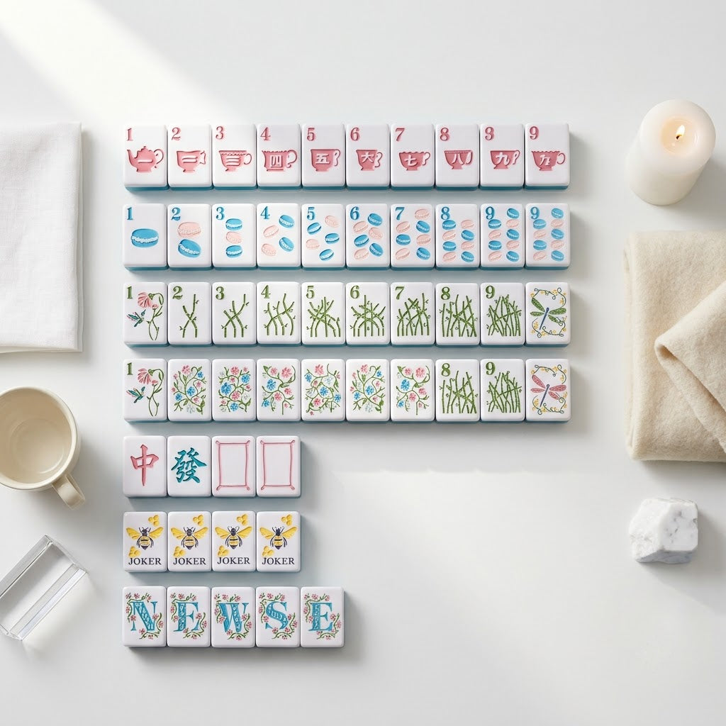 Full set laid out as a specification chart