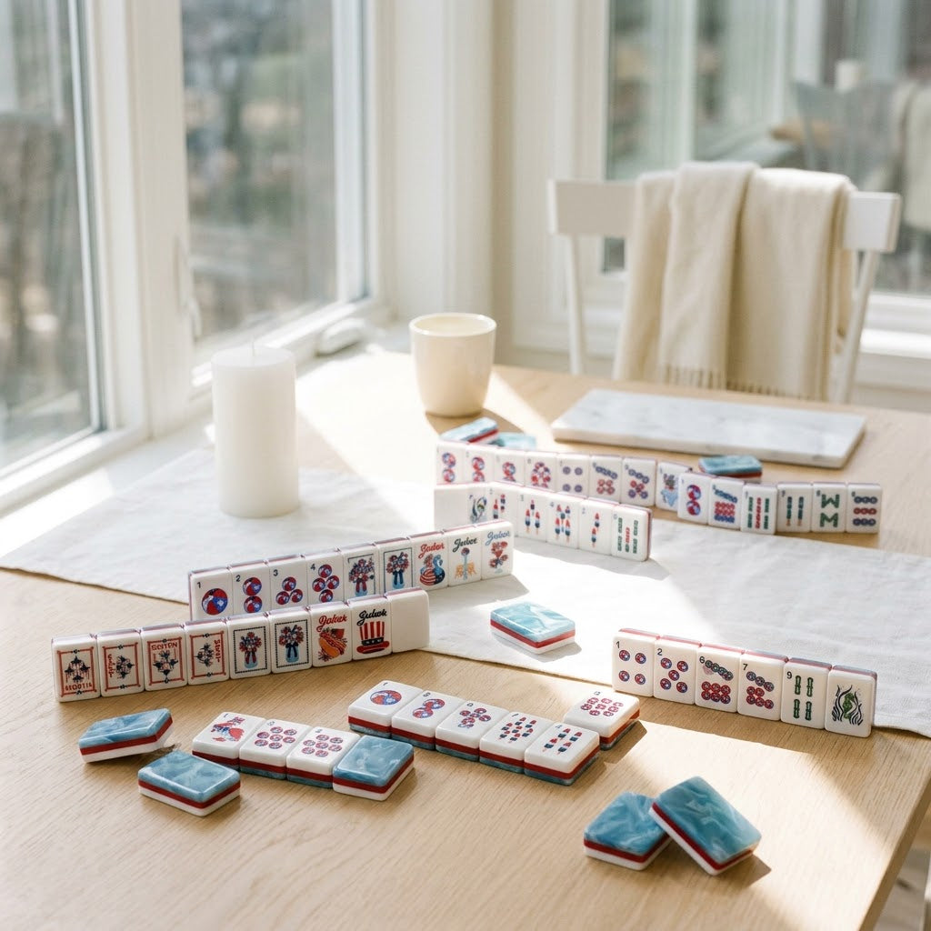 Set on a sunroom table
