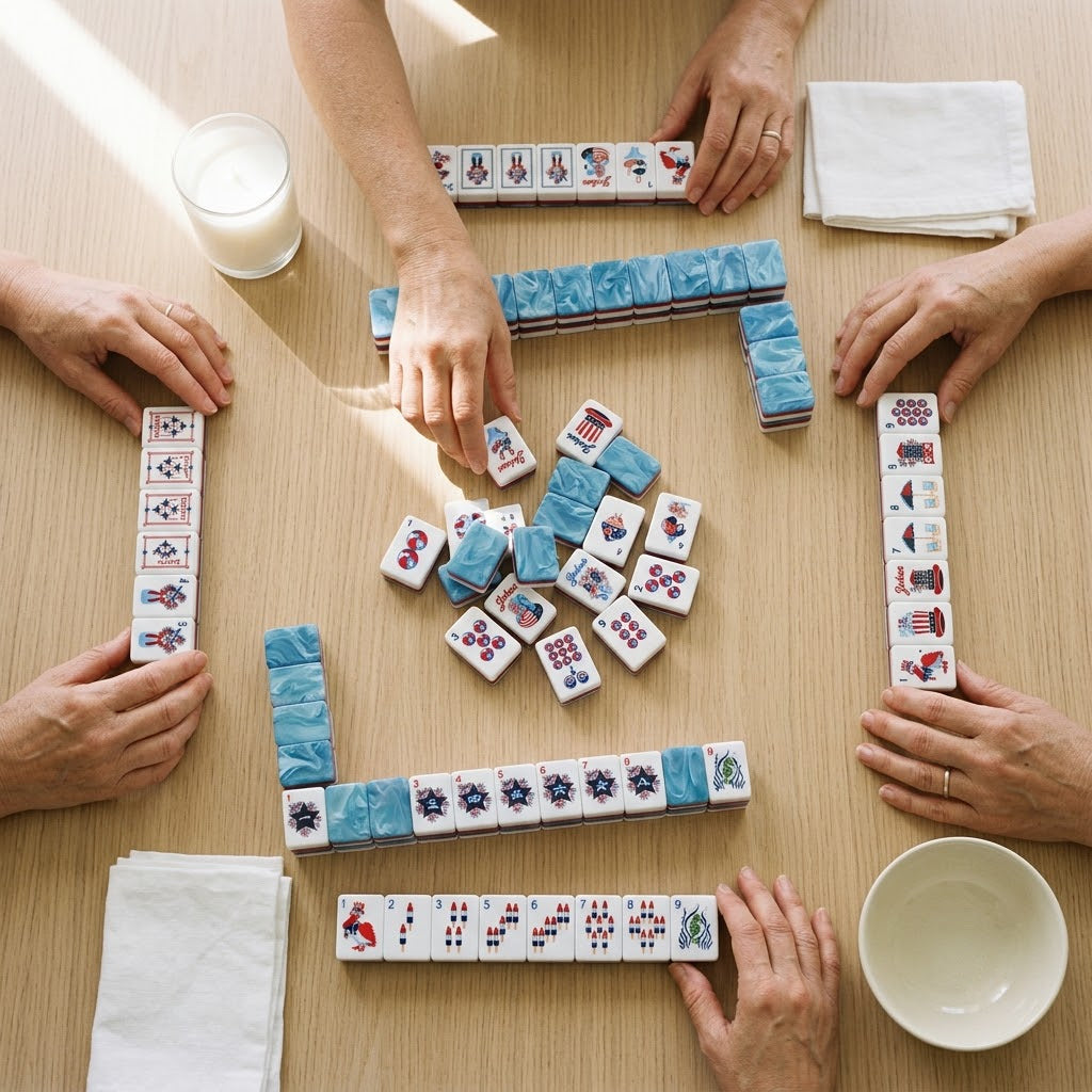 A game in progress, four players