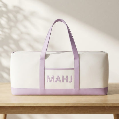 Long mahjong tote bag in lavender
