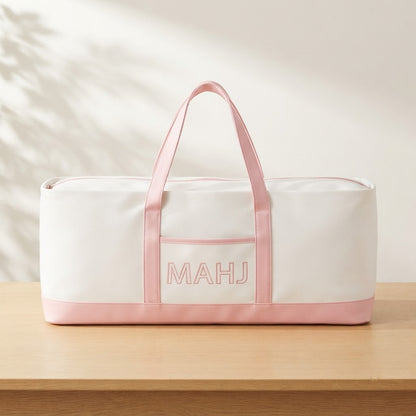 Long mahjong tote bag in pink