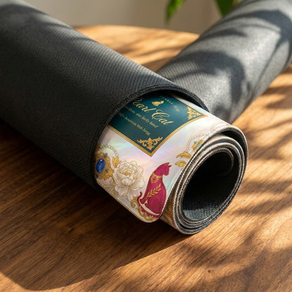 Lucky Pearl Cat Mahjong Mat — Roll-Up