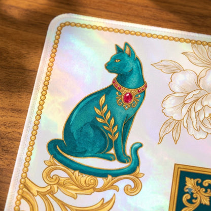 Lucky Pearl Cat Mahjong Mat — Roll-Up