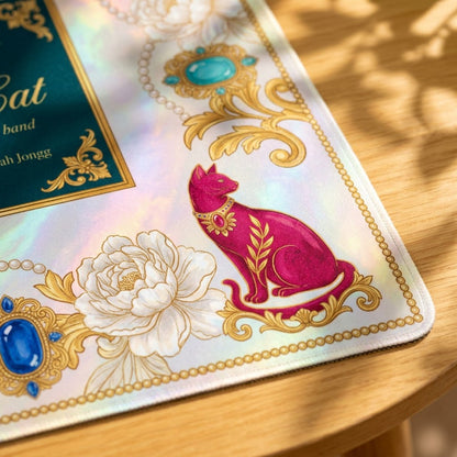 Lucky Pearl Cat Mahjong Mat — Roll-Up