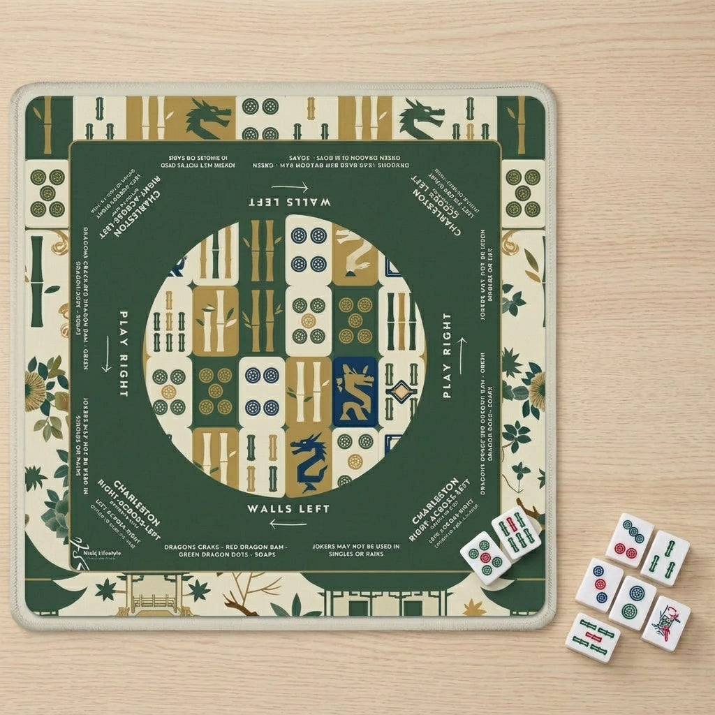 The Emerald Botanical Mahjong Mat — A Quieter Table, All Your Own