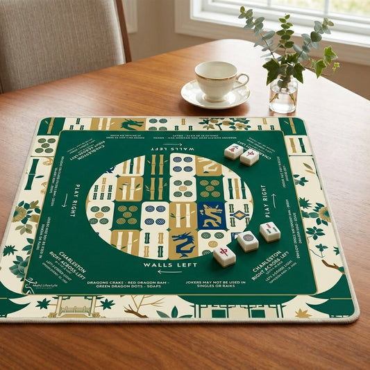The Emerald Botanical Mahjong Mat — A Quieter Table, All Your Own