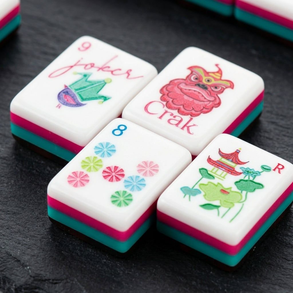 Stripe & Tortoise — 160-Piece Bold Luxury Mahjong Set for the Player Who Plays in Color