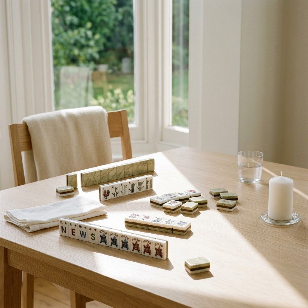 Set on a sunroom table