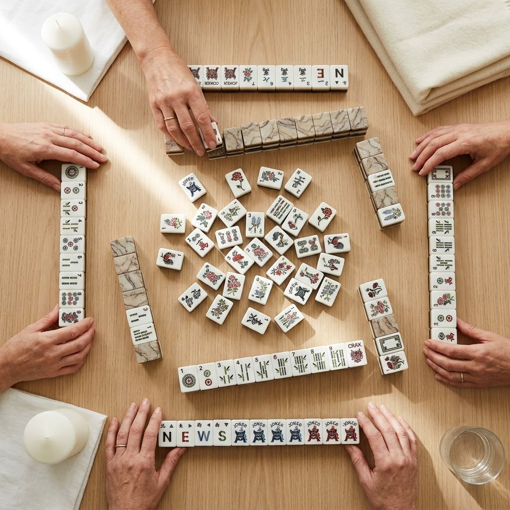 A game in progress, four players