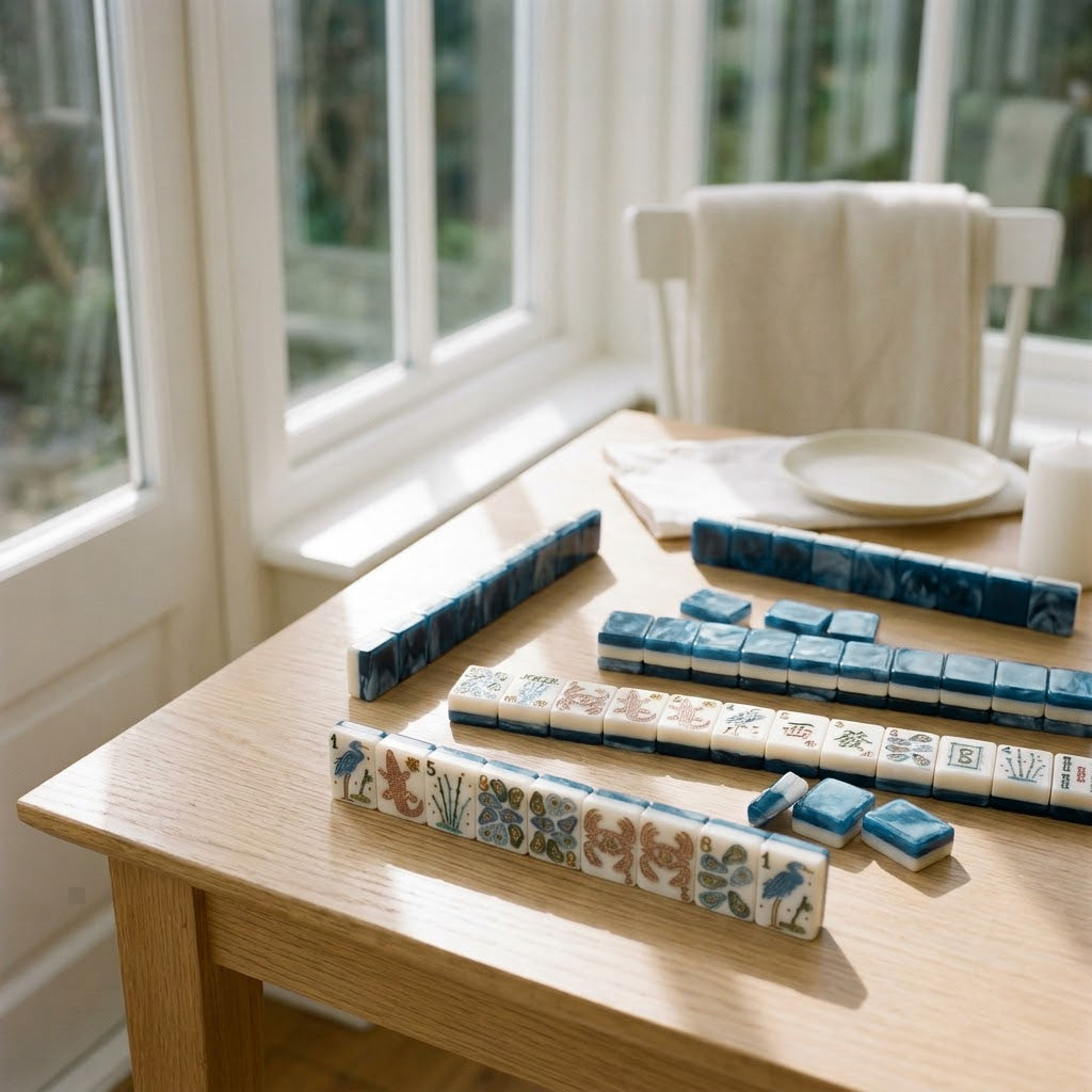 Set on a sunroom table