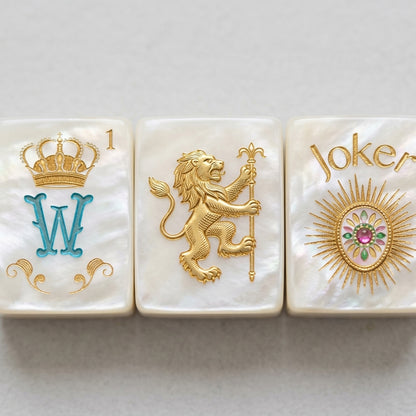 Mother-of-Pearl & Gold Mahjong — 160 Tiles