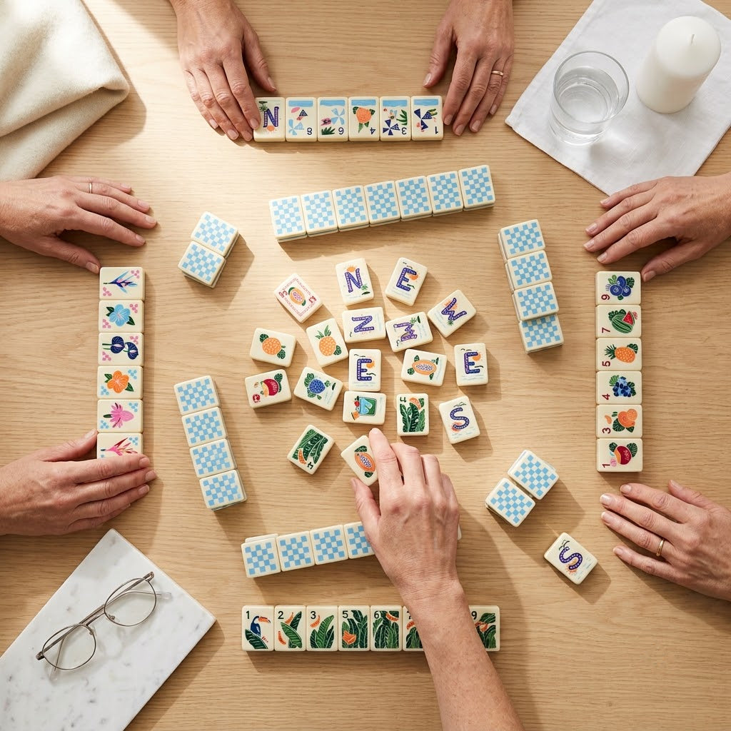 A game in progress, four players