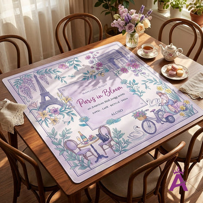 Paris in Bloom Mahjong Mat — Roll-Up