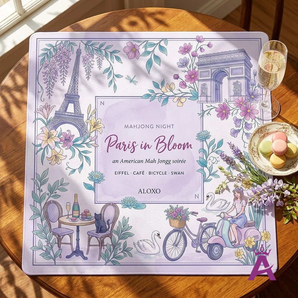 Paris in Bloom Mahjong Mat — Roll-Up