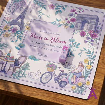 Paris in Bloom Mahjong Mat — Roll-Up