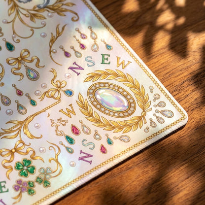 Regal Pearl & Gold Mahjong Mat — Roll-Up