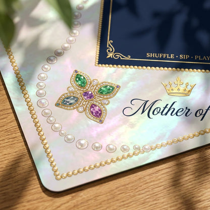 Regal Pearl & Gold Mahjong Mat — Roll-Up