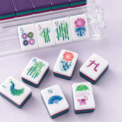 Luxury Grape Floral Mahjong Set