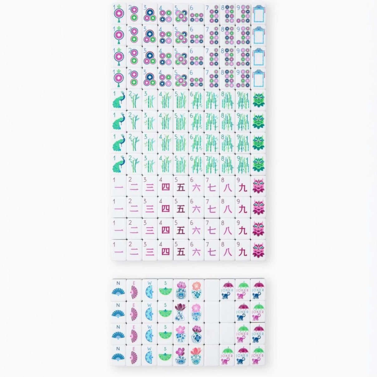 Luxury Grape Floral Mahjong Set