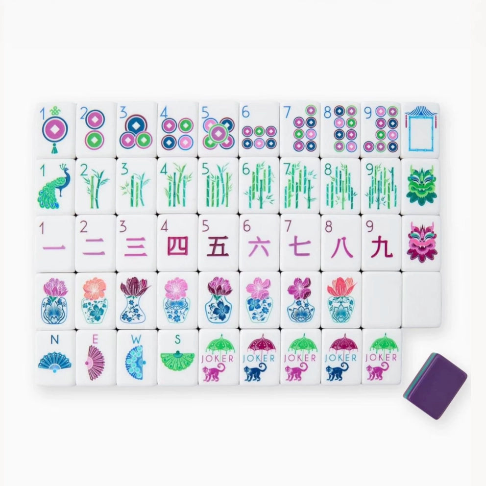 Luxury Grape Floral Mahjong Set