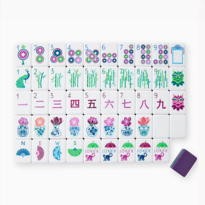 Luxury Grape Floral Mahjong Set