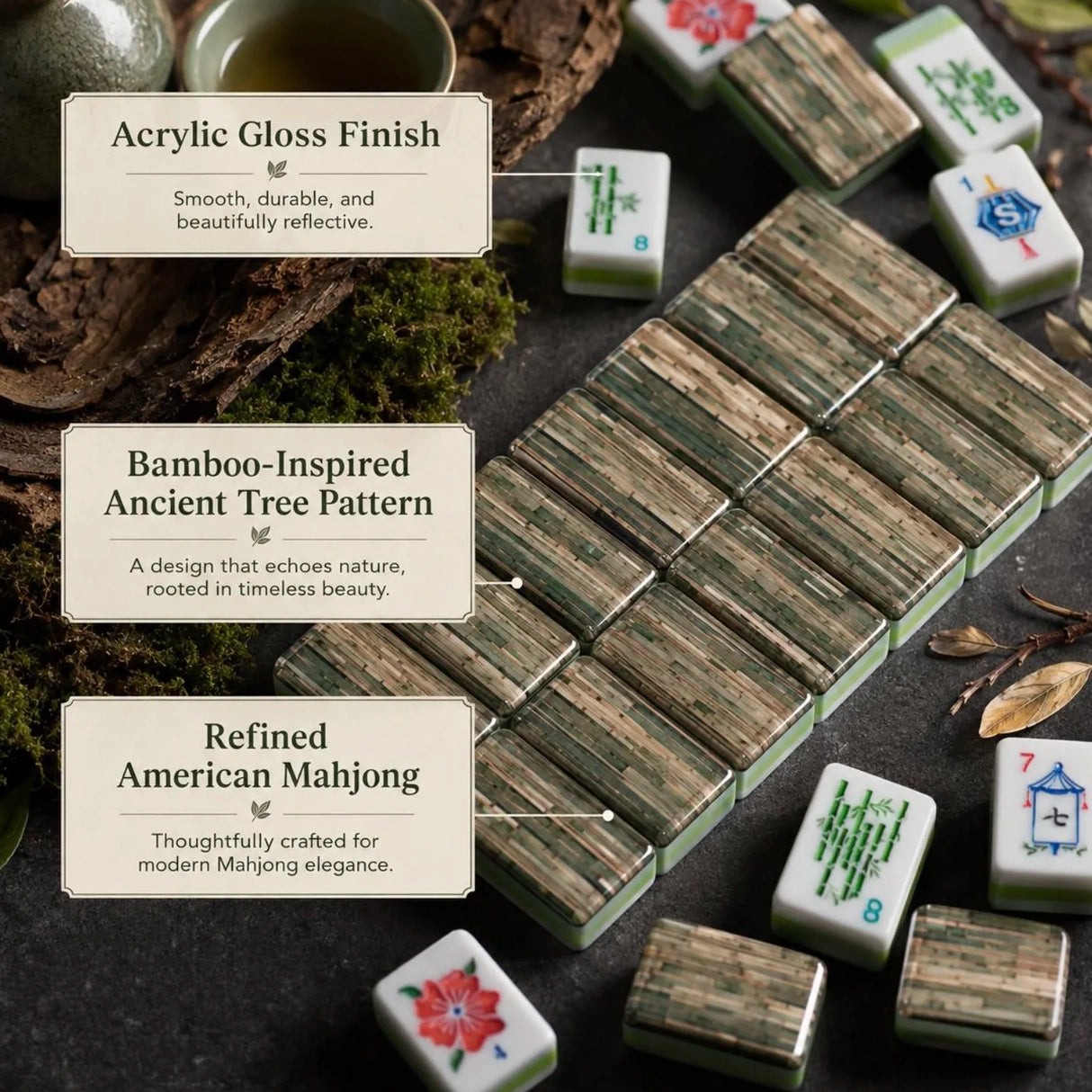 Ancient Tree Mahjong Set — 160 Tiles