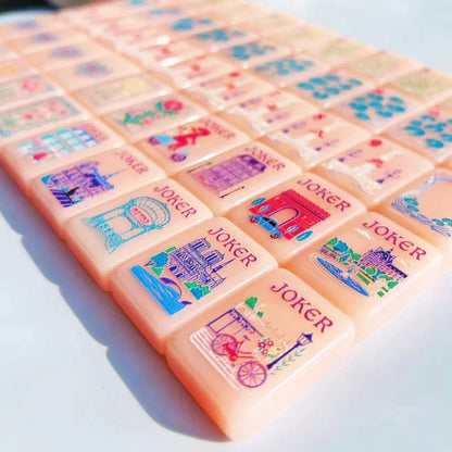 Luxury Pastel Floral Mahjong Set