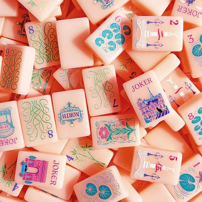 Luxury Pastel Floral Mahjong Set