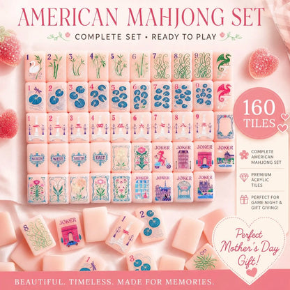 Luxury Pastel Floral Mahjong Set