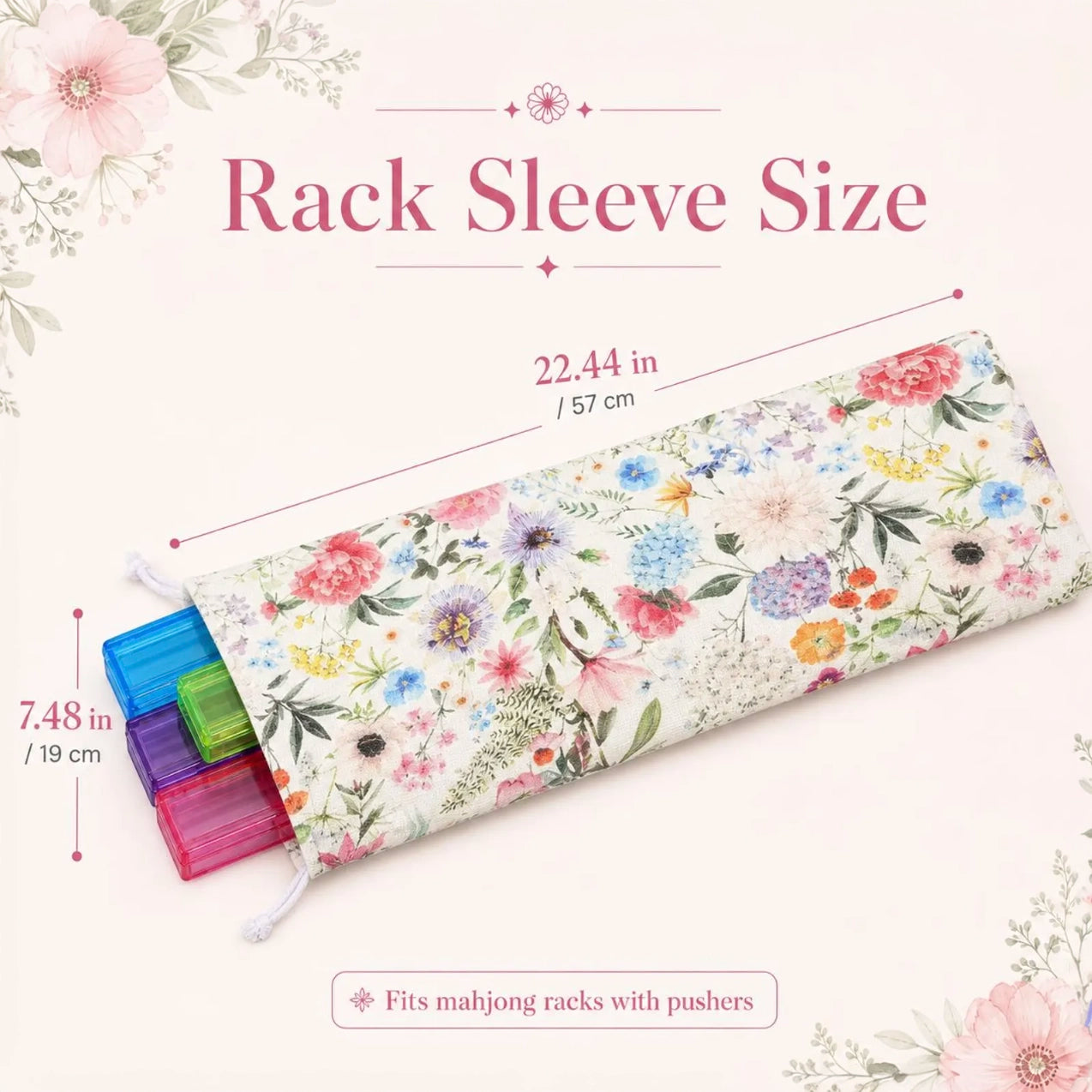 Floral Mahjong Travel Bag — Set