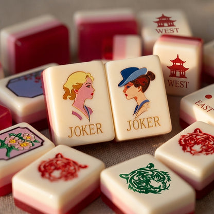 Art Deco Lady Joker Mahjong — 160 Tiles