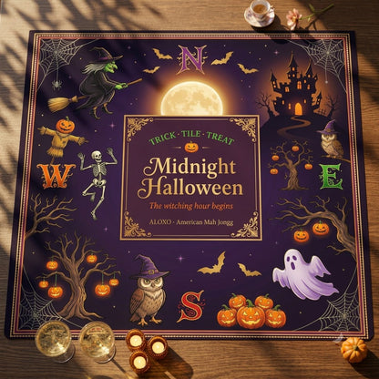 Witching Hour Halloween Mahjong Mat — Roll-Up