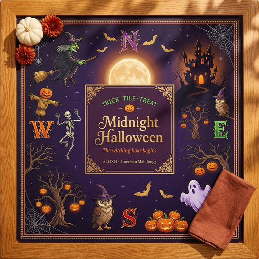 Witching Hour Halloween Mahjong Mat — Roll-Up