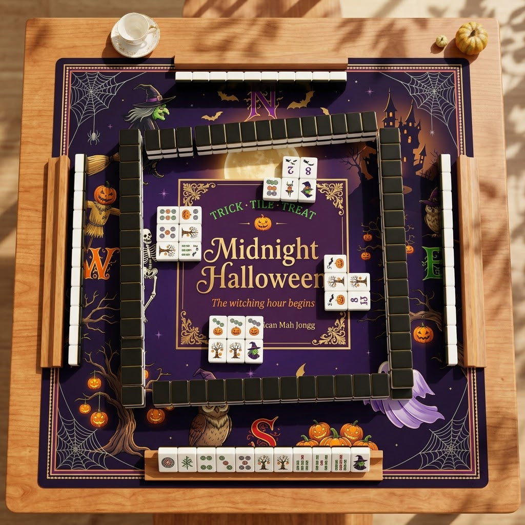 Witching Hour Halloween Mahjong Mat — Roll-Up