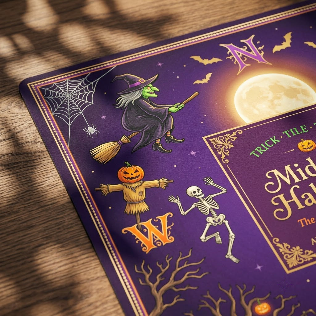 Witching Hour Halloween Mahjong Mat — Roll-Up