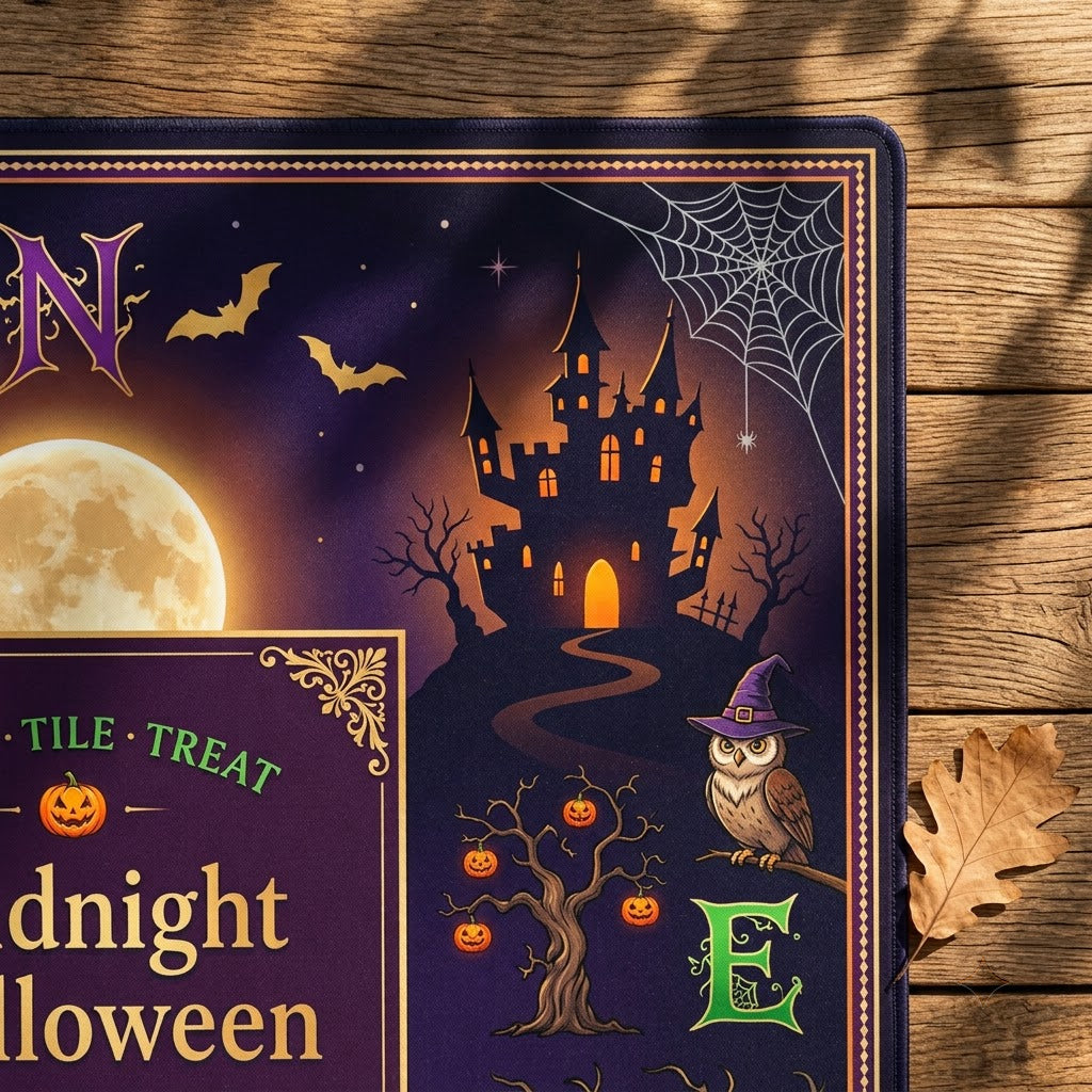 Witching Hour Halloween Mahjong Mat — Roll-Up