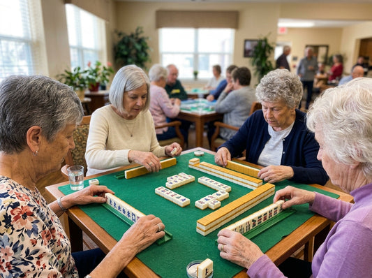 players rotating dice between game rounds at a luxury table setup