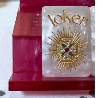Mother-of-Pearl & Gold Mahjong — 160 Tiles