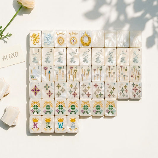 Mother-of-Pearl & Gold Mahjong — 160 Tiles