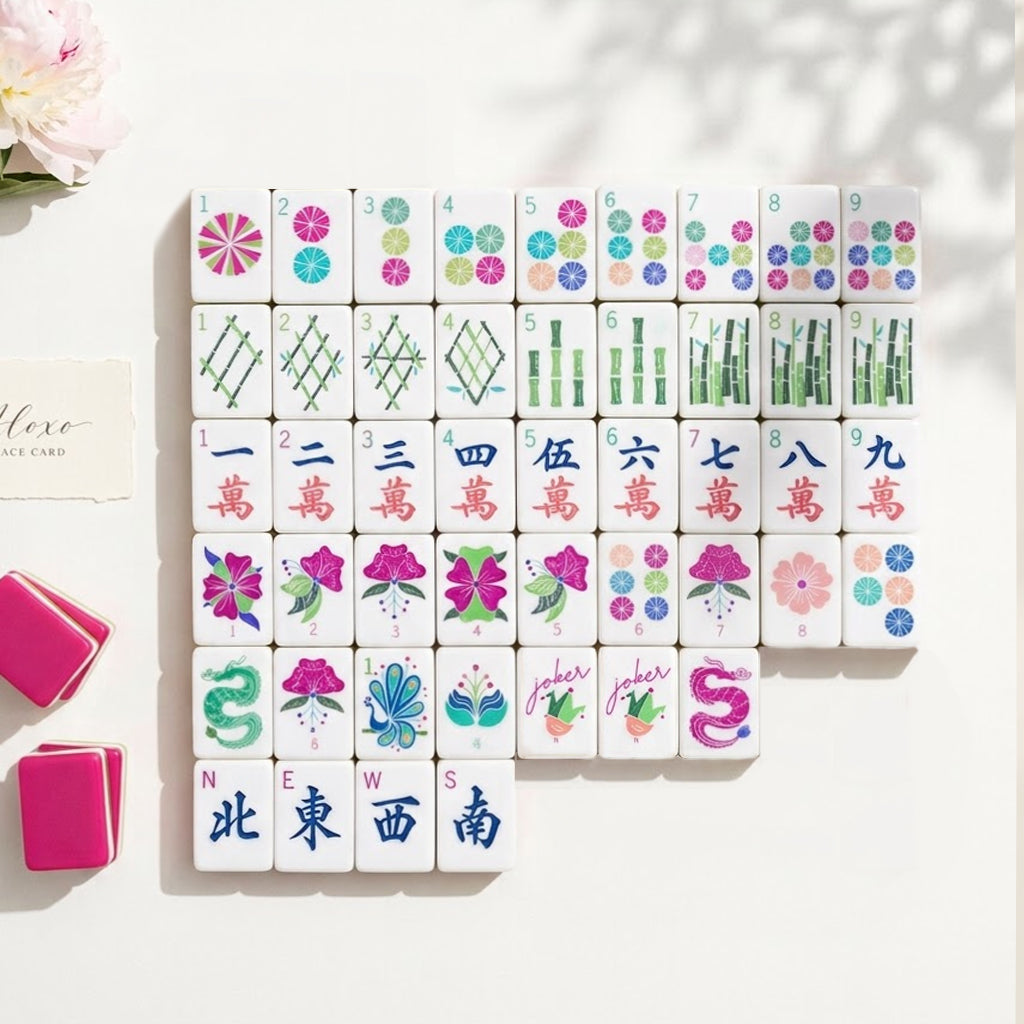 Sorbet Hot Pink Mahjong — 160 Tiles