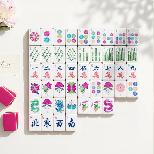 Sorbet Hot Pink Mahjong — 160 Tiles
